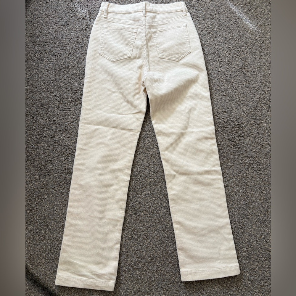 LOFT Ivory Cream Straight Leg Corduroy Pants - Picture 4 of 10
